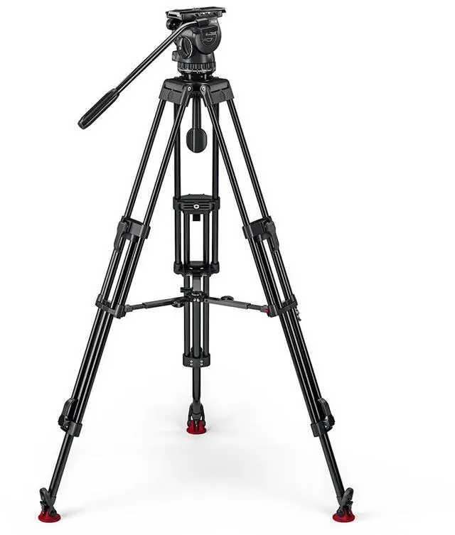 Alt view image 5 of 7 - Sachtler FSB 8 MK II Fluid Head with ENG 75/2 D HD 3-Section Aluminum Tripod and Mid-Level Spreader