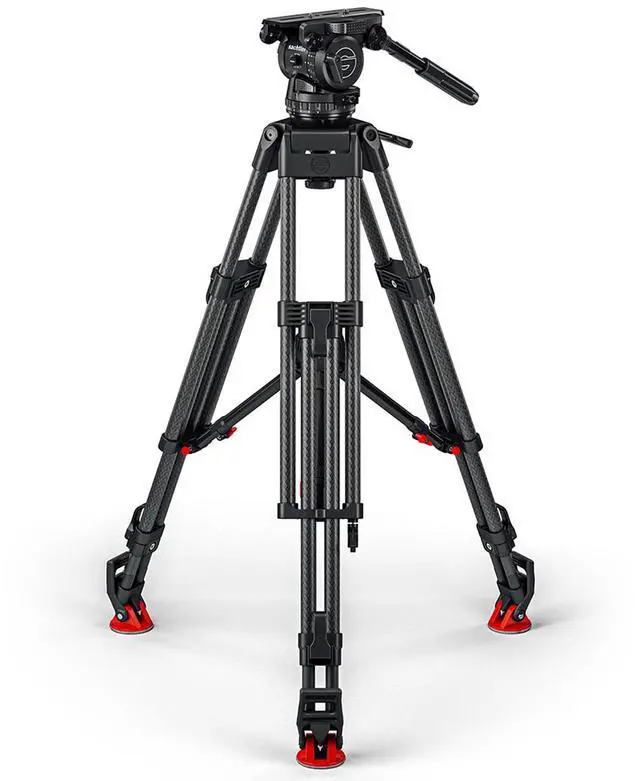 Alt view image 3 of 7 - Sachtler Cine 30 Fluid Head with EFP 2 CF 3-Section Carbon Fiber Tripod and Mid-Level Spreader