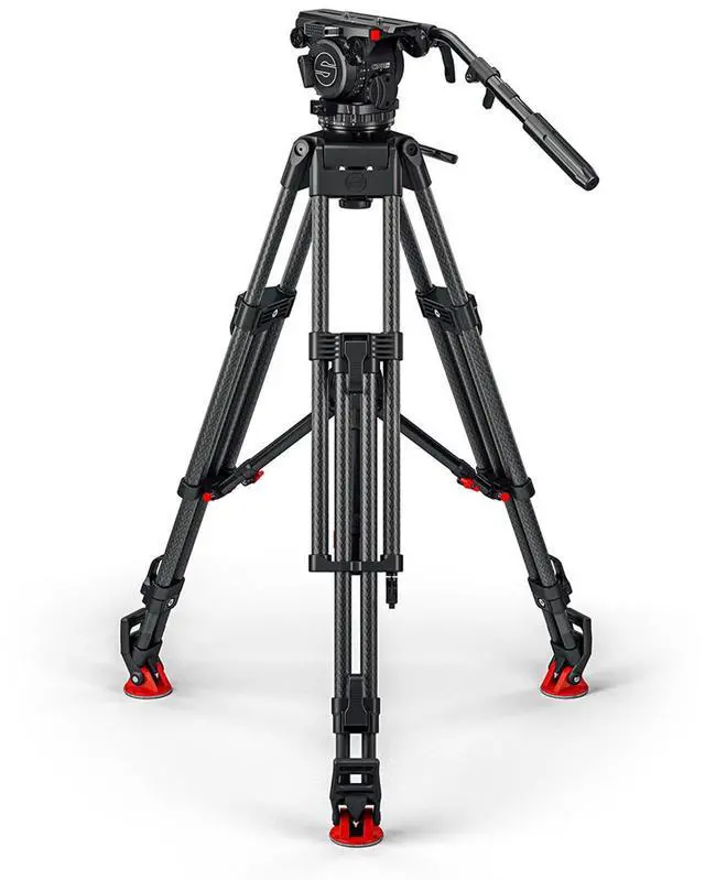 Alt view image 4 of 7 - Sachtler Cine 30 Fluid Head with EFP 2 CF 3-Section Carbon Fiber Tripod and Mid-Level Spreader