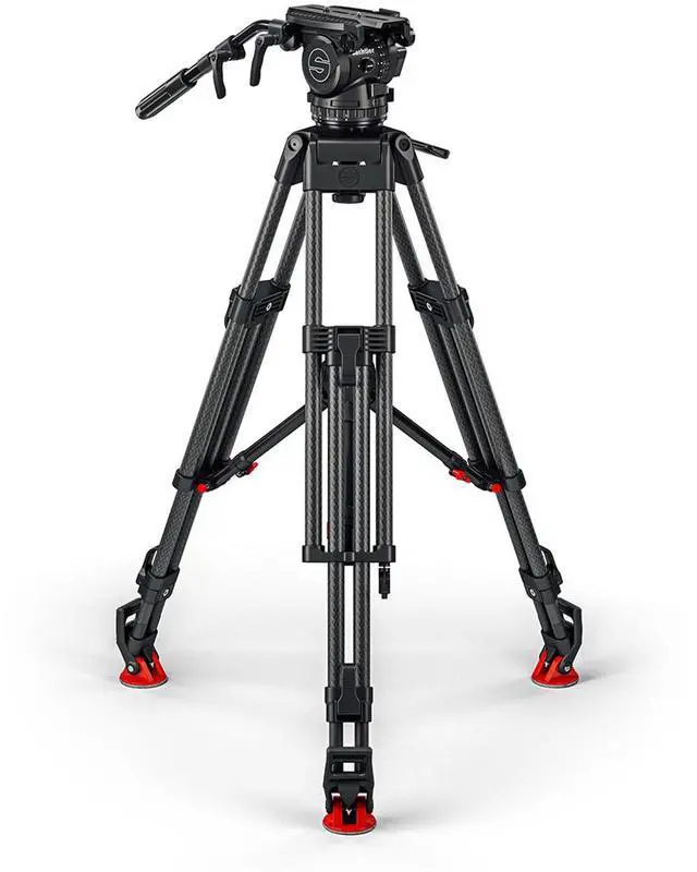 Alt view image 2 of 7 - Sachtler Cine 30 Fluid Head with EFP 2 CF 3-Section Carbon Fiber Tripod and Mid-Level Spreader