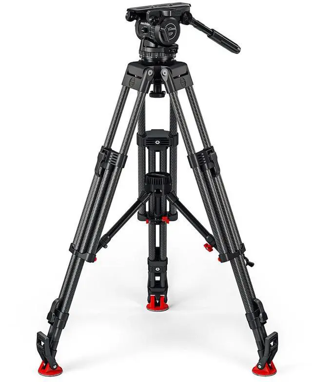 Alt view image 5 of 7 - Sachtler Cine 30 Fluid Head with EFP 2 CF 3-Section Carbon Fiber Tripod and Mid-Level Spreader