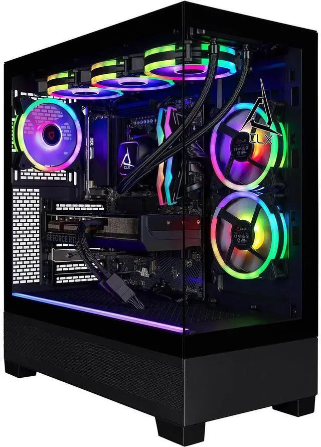 Alt view image 6 of 10 - CLX SET Gaming Desktop - AMD Ryzen 7 9800X3D 4.7GHz 8-Core Processor, 32GB DDR5 Memory, GeForce RTX 5080 16GB GDDR7 Graphics, 2TB NVMe M.2 SSD, WiFi, Win 11 Home 64-bit