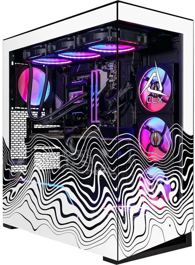 Alt view image 5 of 9 - CLX Horus Gaming Desktop - AMD Ryzen 7 9800X3D 4.7GHz 8-Core Processor, 64GB DDR5 Memory, GeForce RTX 5070 Ti 16GB GDDR7 Graphics, 2TB NVMe M.2 SSD, 6TB HDD, WiFi, Win 11 Home 64-bit