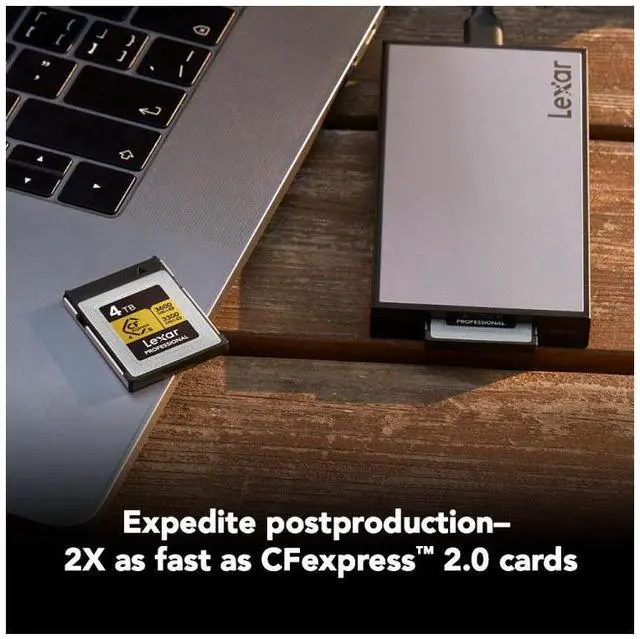 Alt view image 5 of 7 - Lexar Lexar Professional GOLD CFexpress 4.0 Type B card 4TB #LCXEXPR004T-RNENG