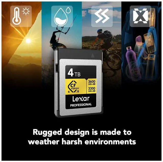 Alt view image 6 of 7 - Lexar Lexar Professional GOLD CFexpress 4.0 Type B card 4TB #LCXEXPR004T-RNENG
