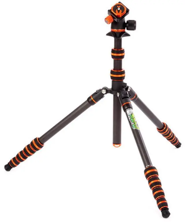 Main image of 3 Legged Thing Punks Brian 2.0 5-Section Carbon Fiber Travel Tripod with AirHed Neo 2.0 Ball Head, Black