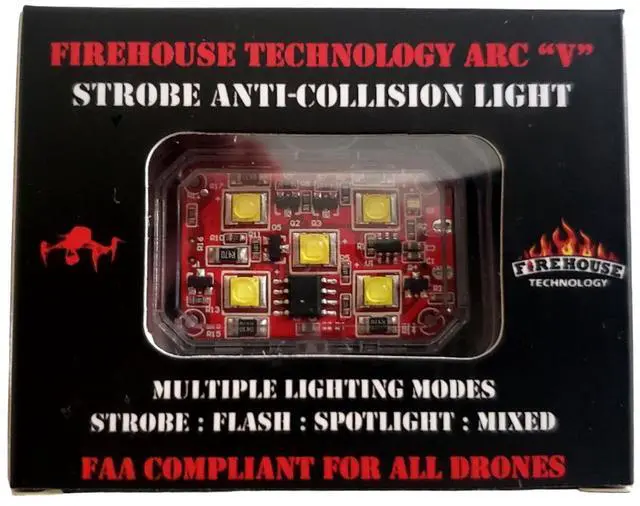 Alt view image 4 of 6 - Firehouse Technology ARC "V" Drone Strobe Anti-Collision Light, 1000 Lumens, White, 6-Pack