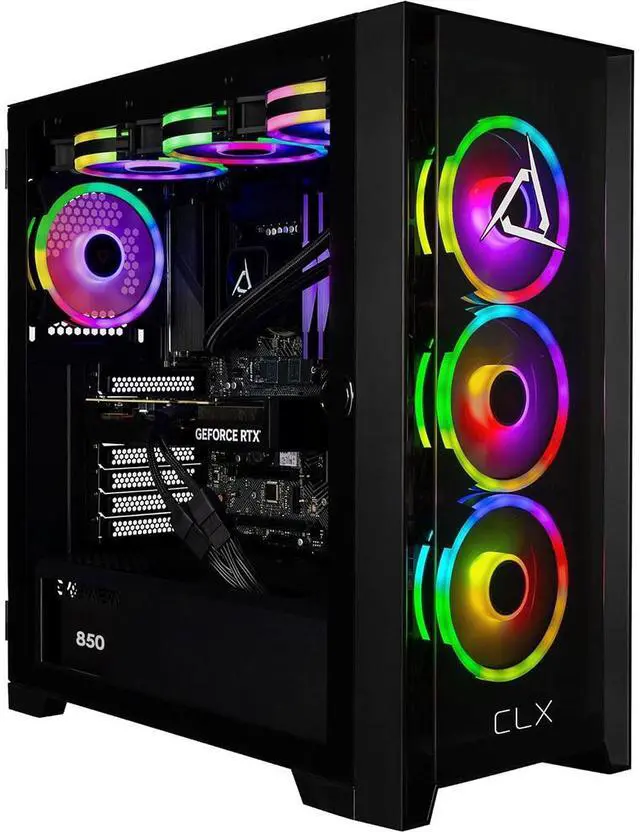 Alt view image 5 of 10 - CLX SET Gaming Desktop - Intel Core Ultra 9 285K 3.7GHz 24-Core Processor, 64GB DDR5 Memory, RTX 5090 32GB GDDR7 Graphics, 2TB NVMe M.2 SSD, 4TB HDD, WiFi, Win 11 Home 64-bit