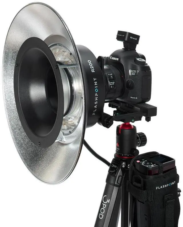 Alt view image 7 of 7 - Flashpoint Reflector for R200 Ring Flash (Silver Interior), Godox RFT-25S