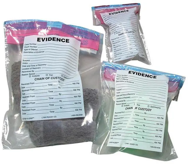 Main image of Lynn Peavey Strip-N-Grip Evidence Pouches, 4 x 6", 100 Pack #07714