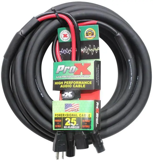 Alt view image 7 of 12 - ProX XC-XLREC25 (25ft XLR / IEC Combo)