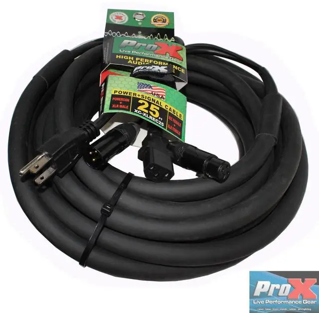 Alt view image 12 of 12 - ProX XC-XLREC25 (25ft XLR / IEC Combo)