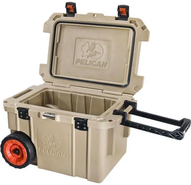 Alt view image 2 of 4 - Pelican 45QW Elite Wheeled Cooler, Tan #45QW-2-TAN