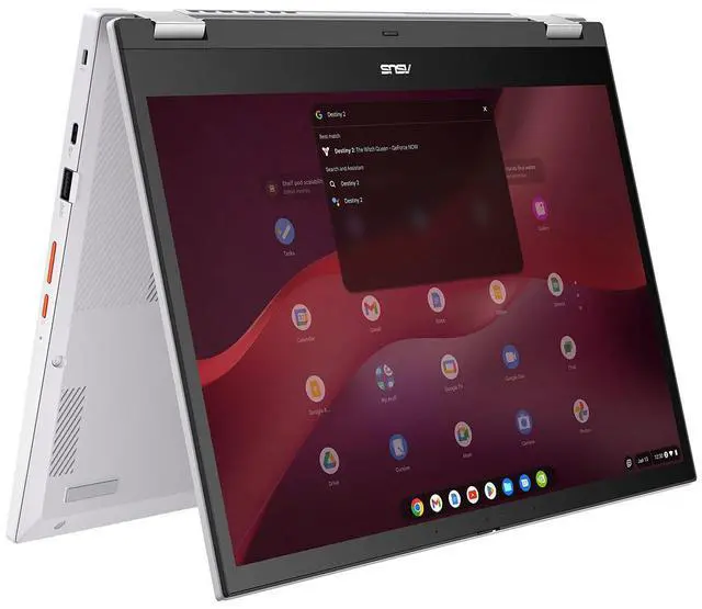 Alt view image 12 of 18 - ASUS Chromebook Vibe CX34 Flip Cloud Gaming Laptop with Stylus, 14" 144 Hz Touch Display (1920x1200), Intel® Core i5-1235U Processor, 256GB SSD, 8GB RAM, ChromeOS, Pearl White, CX3401FBA-DH586T-S