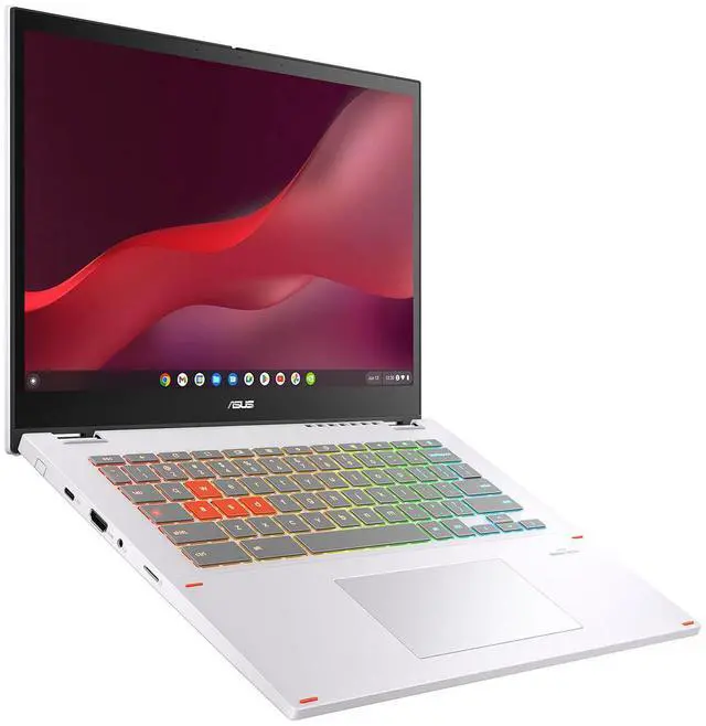 Alt view image 15 of 18 - ASUS Chromebook Vibe CX34 Flip Cloud Gaming Laptop with Stylus, 14" 144 Hz Touch Display (1920x1200), Intel® Core i5-1235U Processor, 256GB SSD, 8GB RAM, ChromeOS, Pearl White, CX3401FBA-DH586T-S