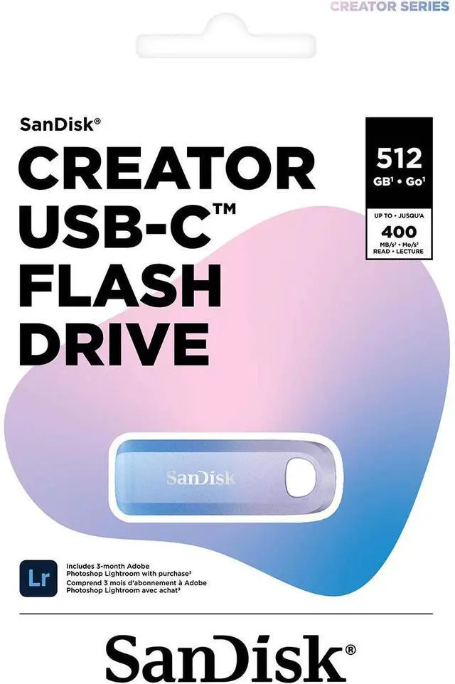 Alt view image 5 of 17 - SanDisk Creator Series 512GB USB-C 3.2 Gen 1 Flash Drive #SDCZ75C-512G-G46