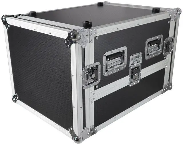 Alt view image 2 of 7 - ProX T-6MRSS13ULT Flight Case with Laptop Shelf for 6U Rack x 13U Top Mixer DJ Combo