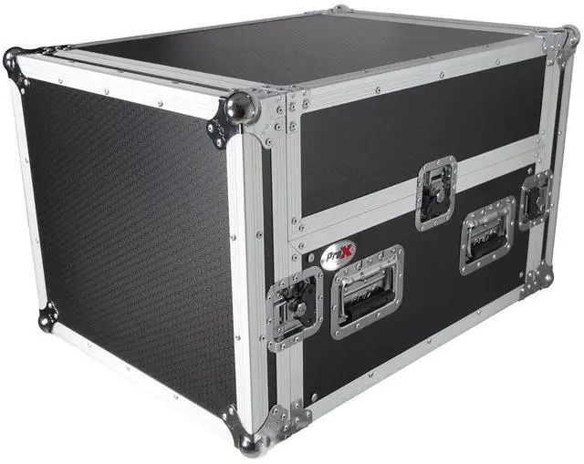 Main image of ProX T-6MRSS13ULT Flight Case with Laptop Shelf for 6U Rack x 13U Top Mixer DJ Combo