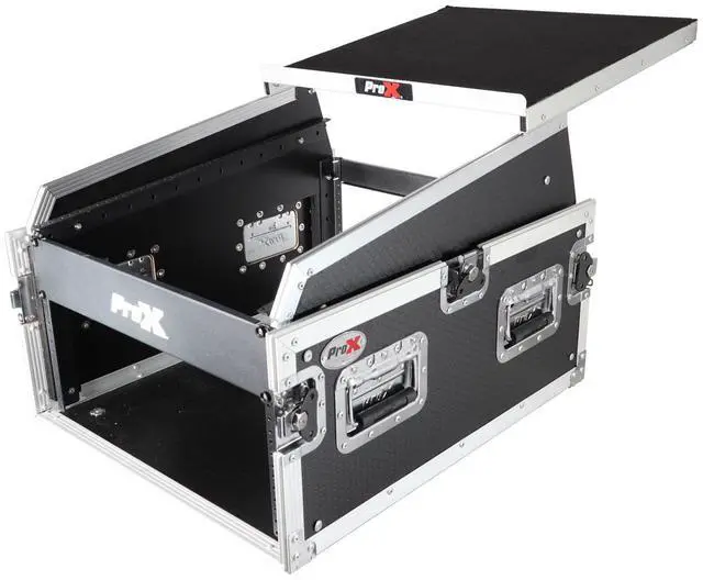 Alt view image 5 of 7 - ProX T-6MRSS13ULT Flight Case with Laptop Shelf for 6U Rack x 13U Top Mixer DJ Combo