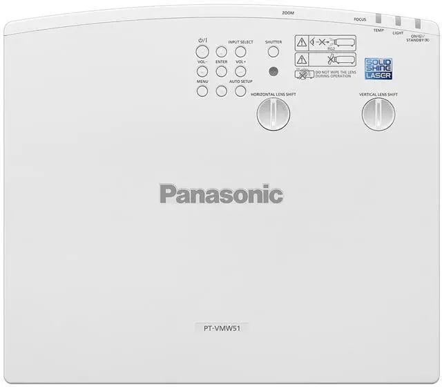 Alt view image 14 of 14 - Panasonic PT-VMW51 LCD Projector - 16:10 - Ceiling Mountable, Floor Mountable - White - 1280 x 800 - Front, Rear, Ceiling - 20000 Hour Normal Mode - 24000 Hour Economy Mode - WXGA - 3,000,000:1 - 5200