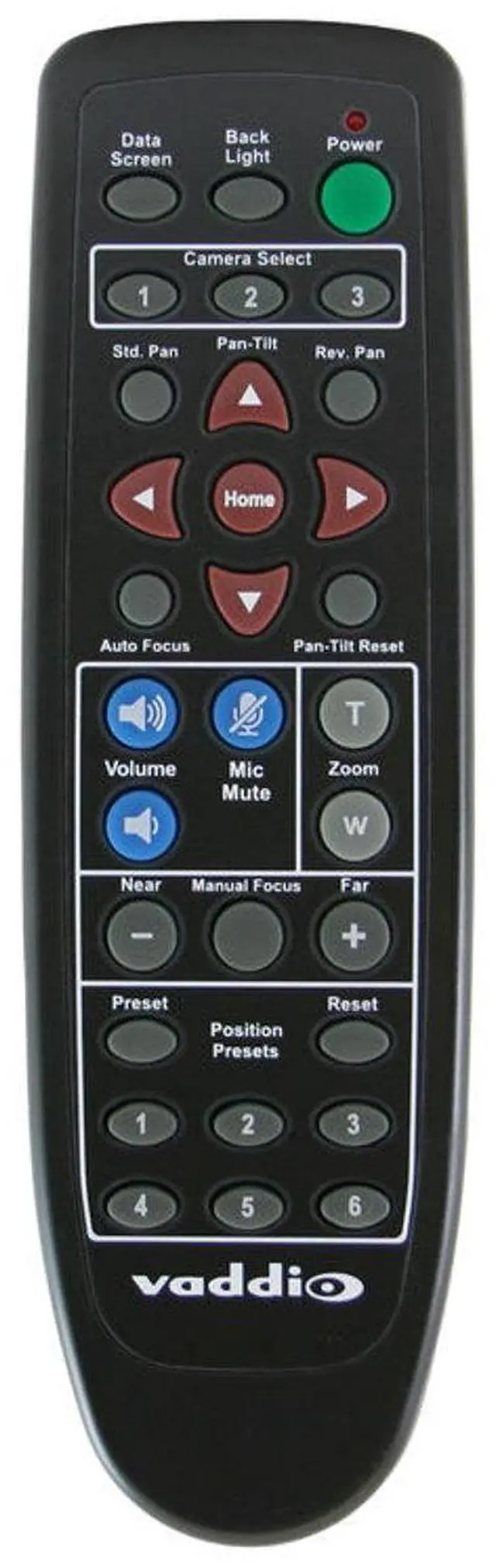 Alt view image 2 of 2 - Vaddio IR Remote Commander with Audio Controls #998-2102-000