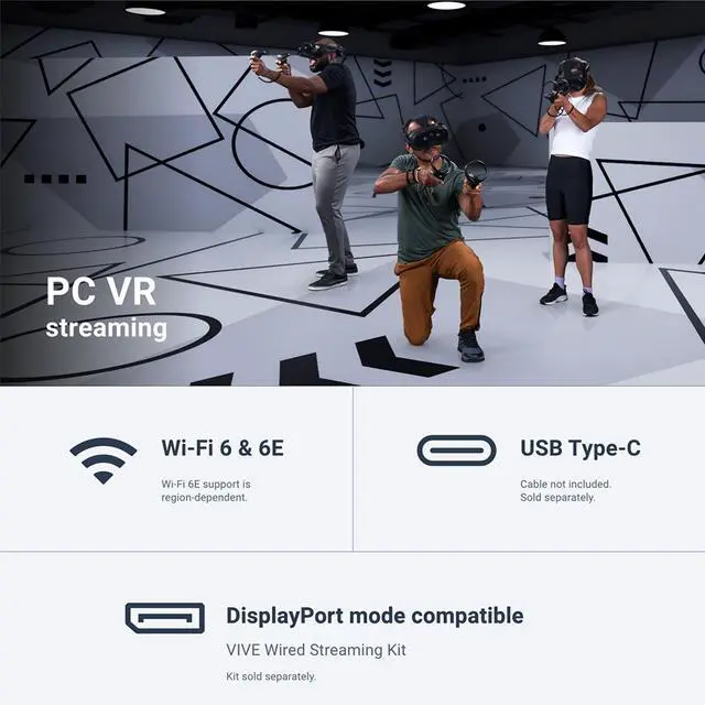 Alt view image 4 of 5 - HTC VIVE Focus Vision VR Headset with Controllers, Business Edition, Bundle with Streaming Kit