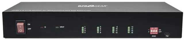Alt view image 3 of 5 - BZBGEAR BG-UHD-DA1X16 1x16 HDMI V2.0 Splitter with Downscaling and AOC Supported