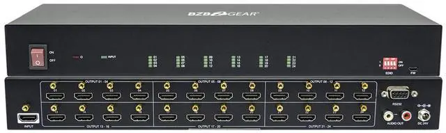 Main image of BZBGEAR BG-UHD-DA1X24 1x24 HDMI V2.0 Splitter with Downscaling and AOC Supported