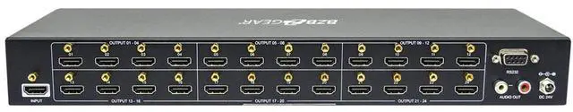 Alt view image 5 of 5 - BZBGEAR BG-UHD-DA1X24 1x24 HDMI V2.0 Splitter with Downscaling and AOC Supported