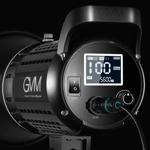 Alt view image 4 of 6 - Great Video Maker G200D 200W Bi-Color LED Video 3200K-5600K COB Spotlight Kit