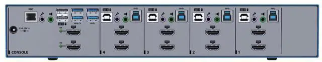 Alt view image 2 of 2 - Kramer Electronics DK42HU-N Dual Head 4-Port 4K30 UHD HDMI KVM Switch