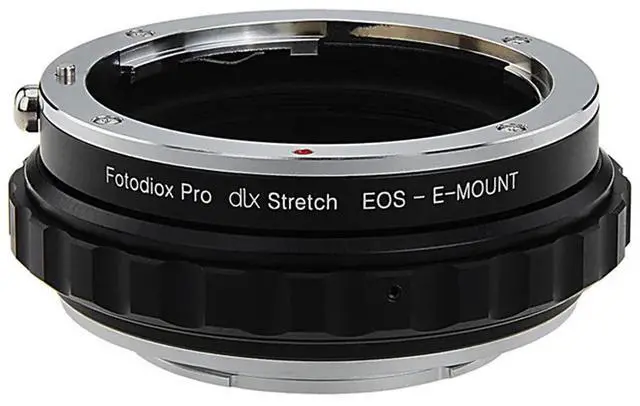 Main image of Fotodiox DLX Series Canon EOS (EF/EF-S) D/SLR Lens to Sony Alpha E-Mount Mirrorless Camera Body Stretch Mount Adapter with Macro Focusing Helicoid and Magnetic Drop-In Filters