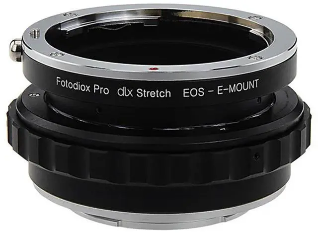 Alt view image 2 of 4 - Fotodiox DLX Series Canon EOS (EF/EF-S) D/SLR Lens to Sony Alpha E-Mount Mirrorless Camera Body Stretch Mount Adapter with Macro Focusing Helicoid and Magnetic Drop-In Filters