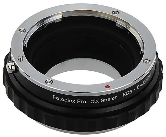 Alt view image 3 of 4 - Fotodiox DLX Series Canon EOS (EF/EF-S) D/SLR Lens to Sony Alpha E-Mount Mirrorless Camera Body Stretch Mount Adapter with Macro Focusing Helicoid and Magnetic Drop-In Filters