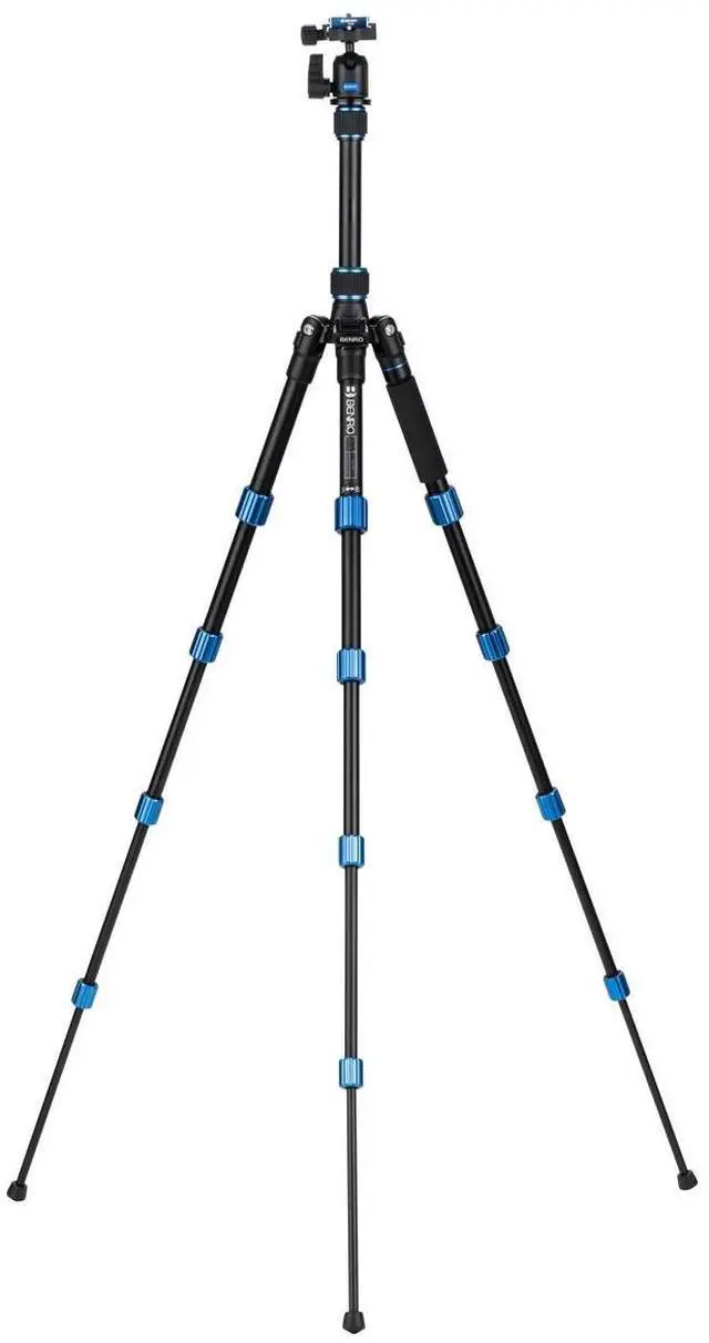 Alt view image 4 of 7 - Benro 5-Section Aluminum Slim Travel Tripod with N00 Ball Head