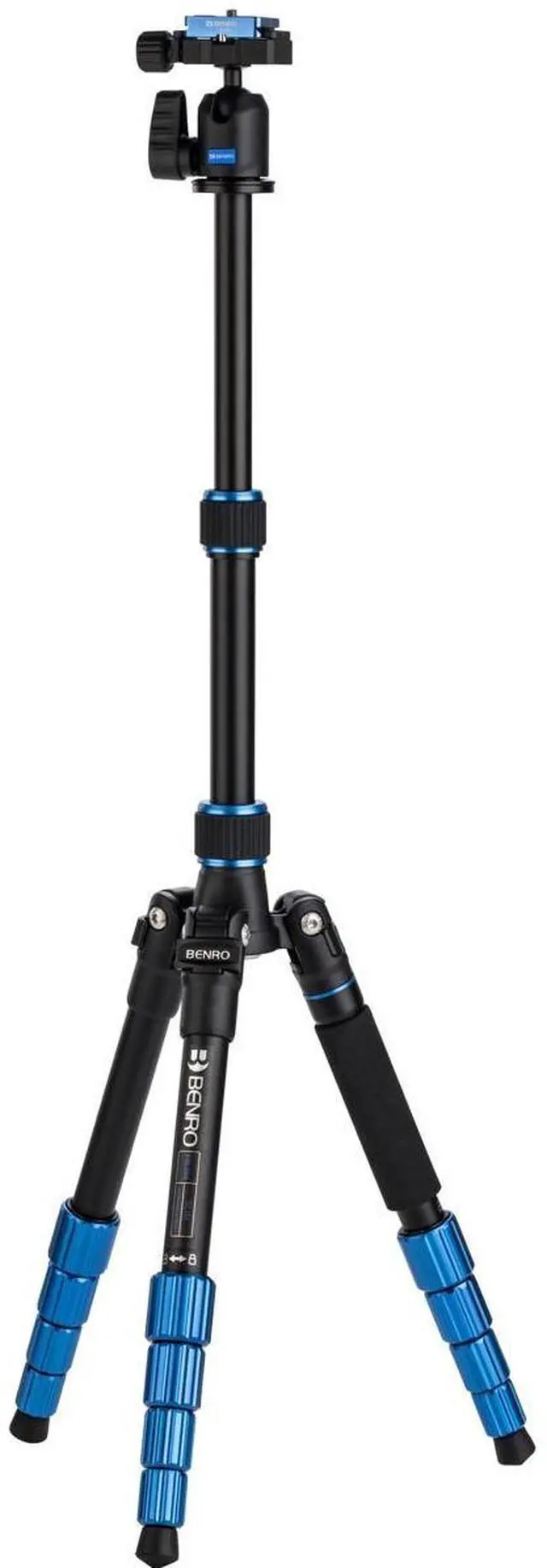 Alt view image 6 of 7 - Benro 5-Section Aluminum Slim Travel Tripod with N00 Ball Head