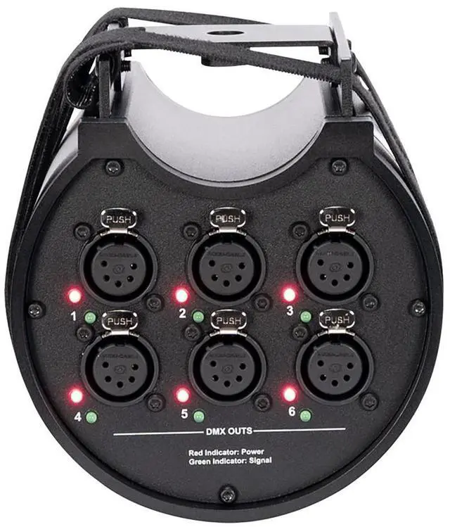 Alt view image 3 of 4 - American DJ Data Distro 6 6-way DMX and RDM Data Splitter
