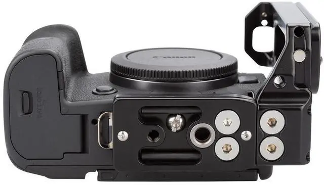 Alt view image 6 of 7 - ProMediaGear PLCR56 L-Bracket Plate with QD Strap Port for Canon EOS R5 and R6