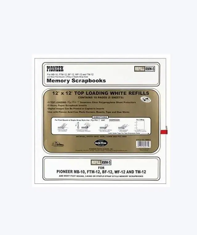 Main image of Pioneer RMW5 PACK OF 6 Deluxe E-Z Load Refill Pages #RMW5 (6-PACK)