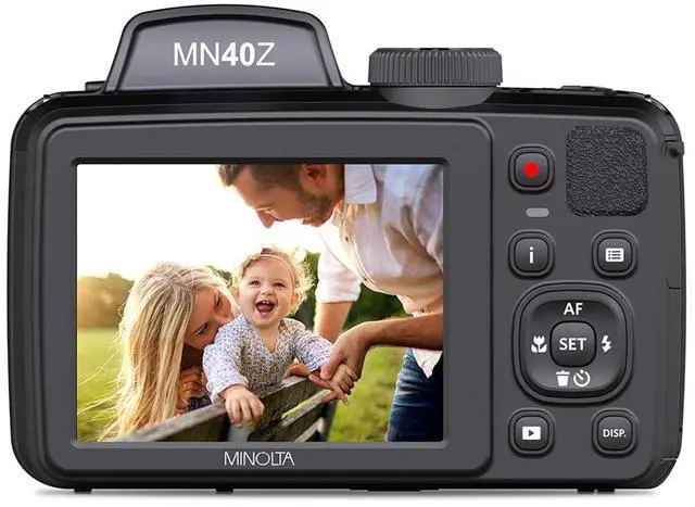 Alt view image 7 of 9 - Minolta 20 Mega Pixels 40x Optical Zoom Digital Camera with 1080p FHD Video, Black