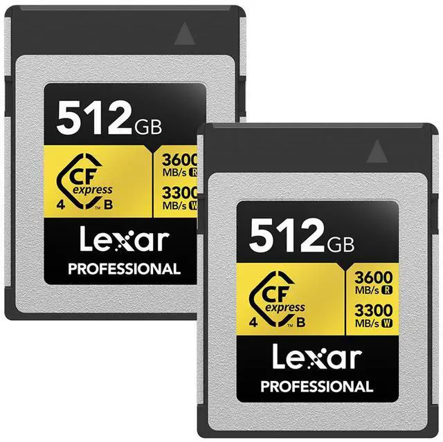 Main image of Lexar GOLD Series Professional 512GB CFexpress 4.0 Type-B Memory Card, 2-Pack