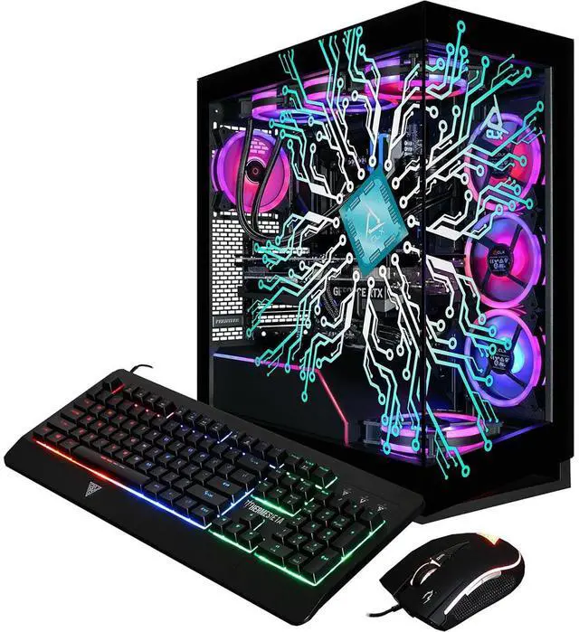 Alt view image 12 of 12 - CLX Horus Gaming Desktop - Intel Core Ultra 9 285K 3.7GHz 24-Core Processor, 64GB DDR5 Memory, GeForce RTX 5070 Ti 16GB GDDR7 Graphics, 2TB NVMe M.2 SSD, 6TB HDD, WiFi, Win 11 Home 64-bit