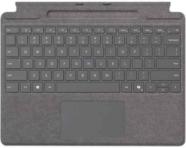 Alt view image 7 of 8 - Microsoft Surface Pro 8 Keyboard Platinum 8XB00186