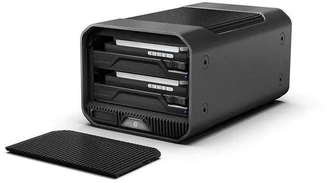 Alt view image 12 of 15 - SanDisk Professional G-Raid Project 2 Enterprise-Class Desktop Hard Drive with Thunderbolt 3 Interface, Pro-Blade SSD Mag Slot, and 510 MBPS Read Speed, 490 MBPS Write Speed (36TB, Space Gray)