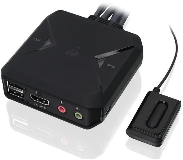 Alt view image 10 of 13 - IOGEAR 2-Port 4K KVM Switch with HDMI, USB and Audio Connections - 4096 x 2160 - 4 x USB - USB 2.0 - 2 x HDMI  GCS92HU