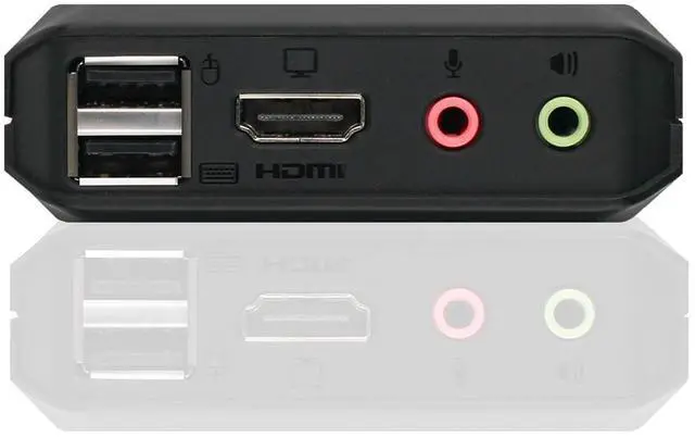 Alt view image 11 of 13 - IOGEAR 2-Port 4K KVM Switch with HDMI, USB and Audio Connections - 4096 x 2160 - 4 x USB - USB 2.0 - 2 x HDMI  GCS92HU
