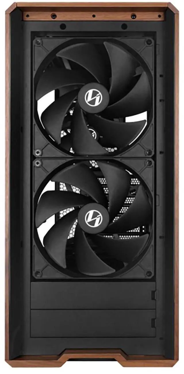 Alt view image 10 of 13 - Lian Li LANCOOL 217 Genuine Walnut Wood Computer Case,  Mid-Tower ATX PC Case with 5 Pre-Installed PWM Fans 2x170mm, 2x120mm & 1x140mm, Flexible PSU & Cable Installation - Black (LAN217X)