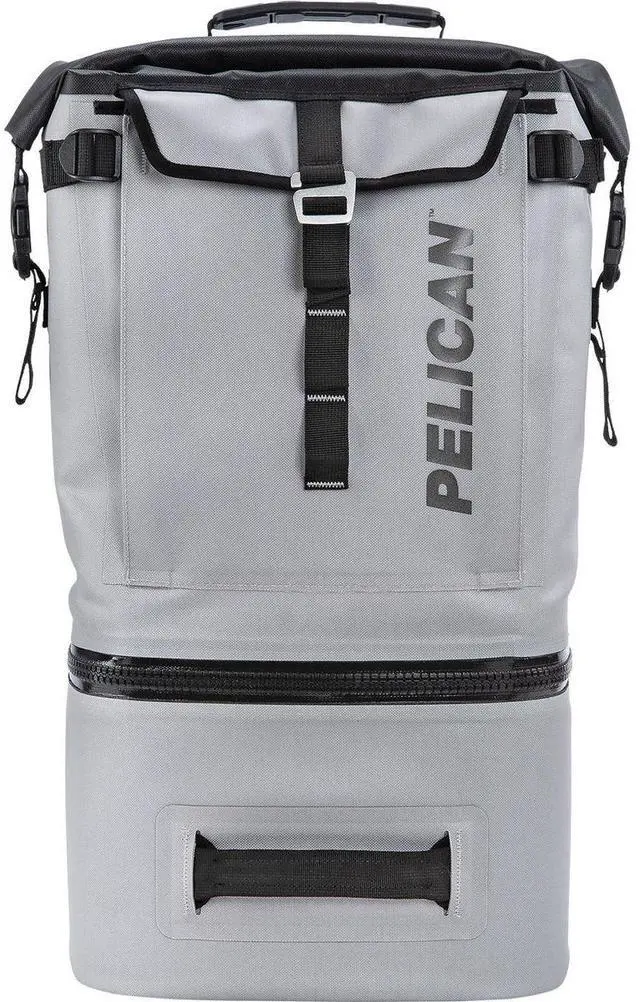 Alt view image 2 of 6 - Pelican Dayventure 19QT Backpack Carry Cooler, Light Gray #SOFT-CBKPK-LGRY
