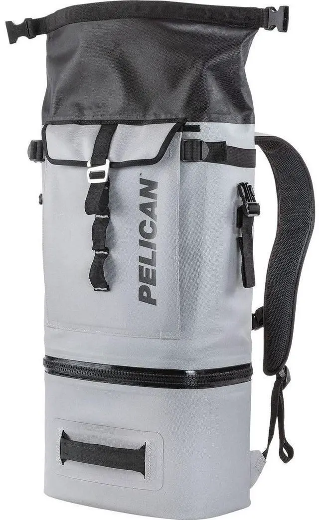 Alt view image 3 of 6 - Pelican Dayventure 19QT Backpack Carry Cooler, Light Gray #SOFT-CBKPK-LGRY
