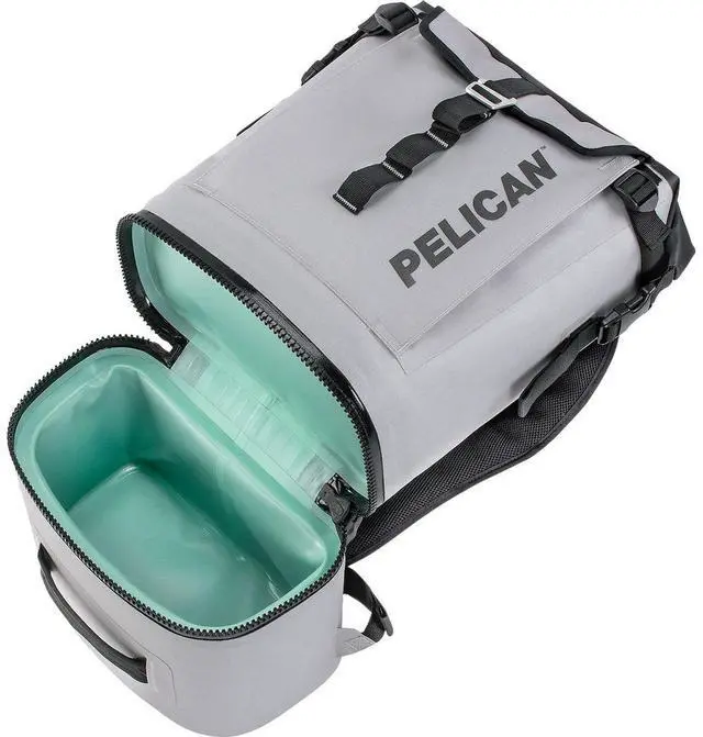 Alt view image 4 of 6 - Pelican Dayventure 19QT Backpack Carry Cooler, Light Gray #SOFT-CBKPK-LGRY